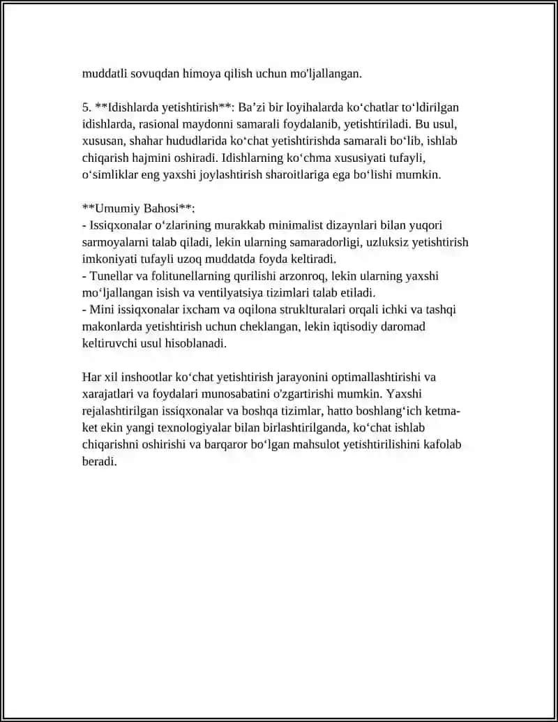KOʻCHAT YETISHTIRISHGA MOʻLJALLANGAN INSHOOTLARNI TURLARI TUZILISHI 4