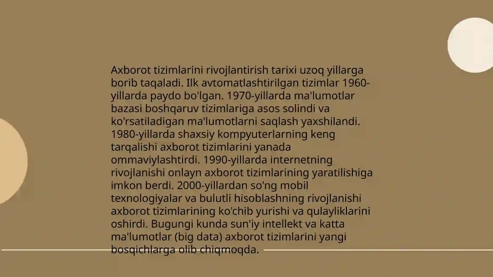 Axborot tizimlari va ularning imkoniyatlari 4