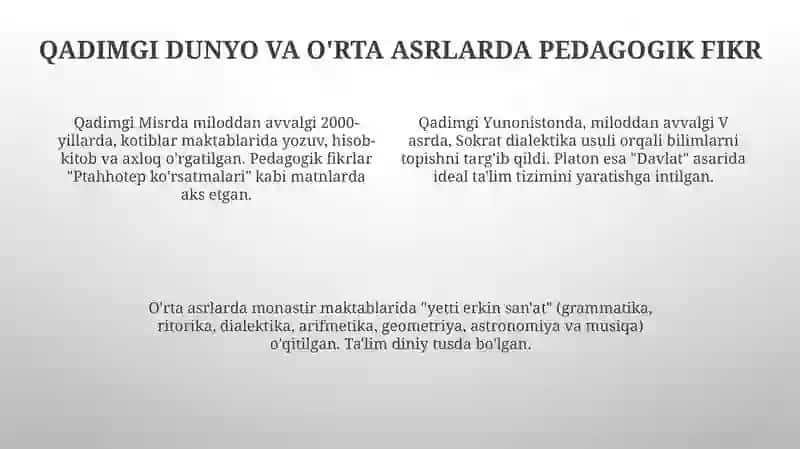 Pedagogika tarixi fan sifatida 4