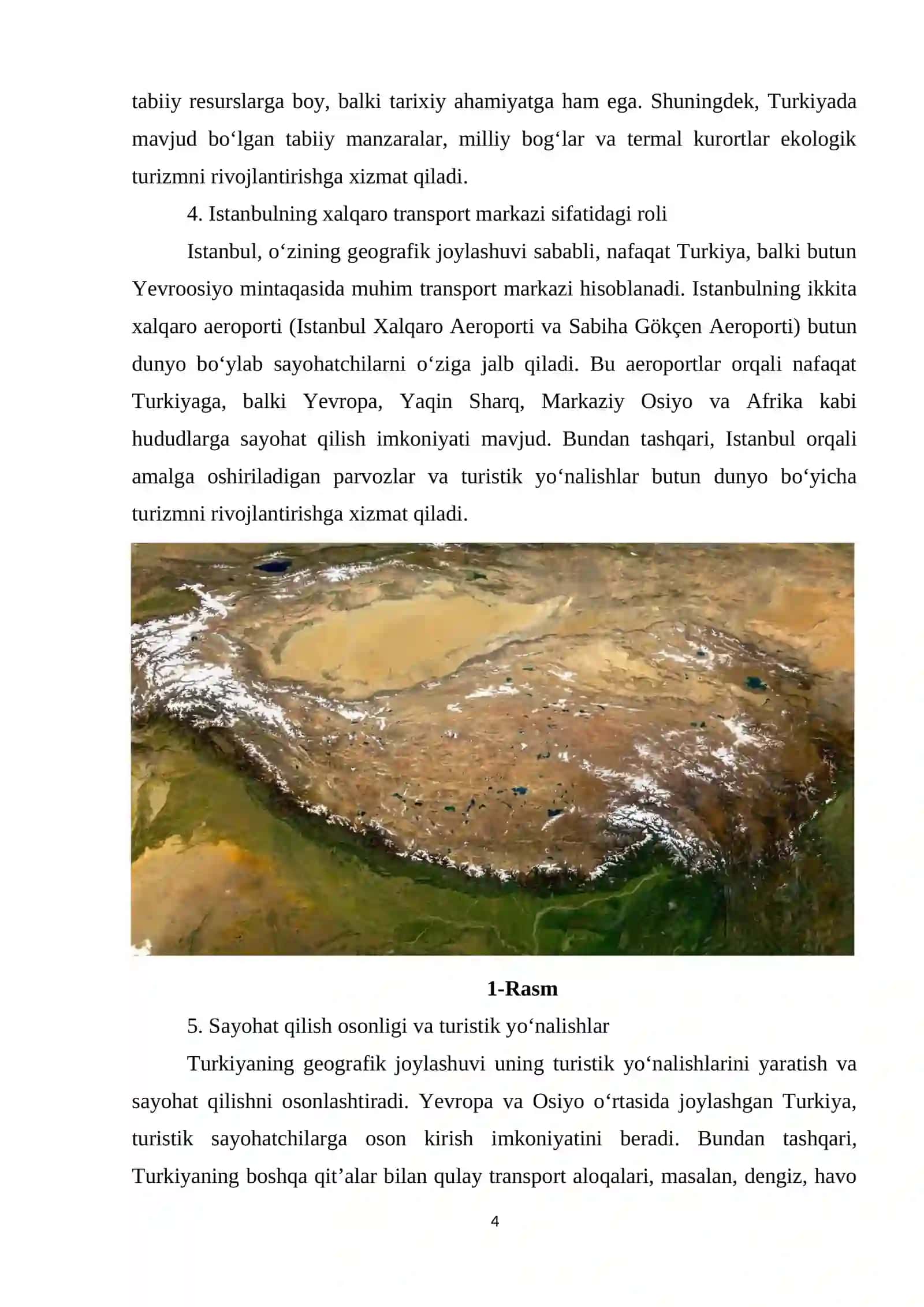 Turkiyada turizm rivojlanishining omillari va shart sharoitlari 4