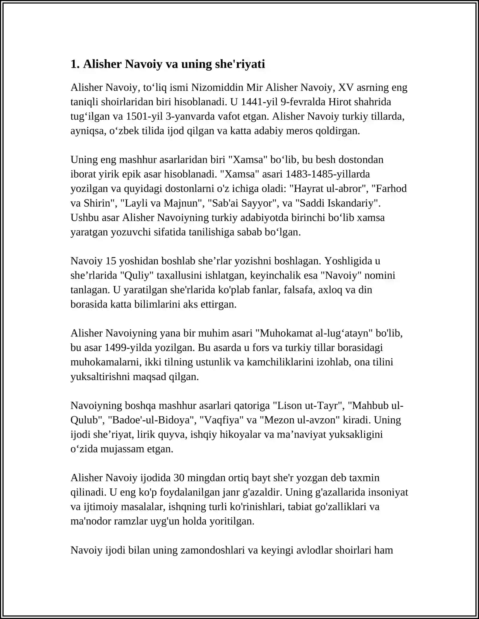 ADABIYOTGA YUZLANGAN SIYMOLAR "ALISHER NAVOIY IJODIY MEROSINING BASHARIYAT MA'NAVIY-MARIFIY TARAQQIYOTIDAGI O'RNI" 4