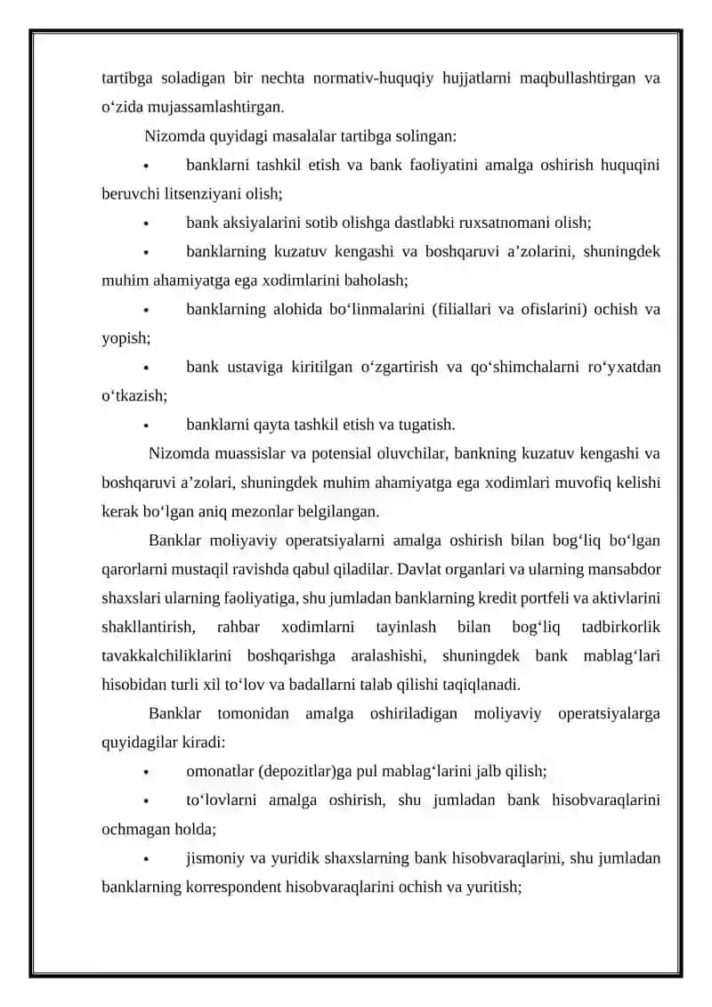 MARKAZIY BANKNING LITSENZIYA BERISH TARTIBI 4