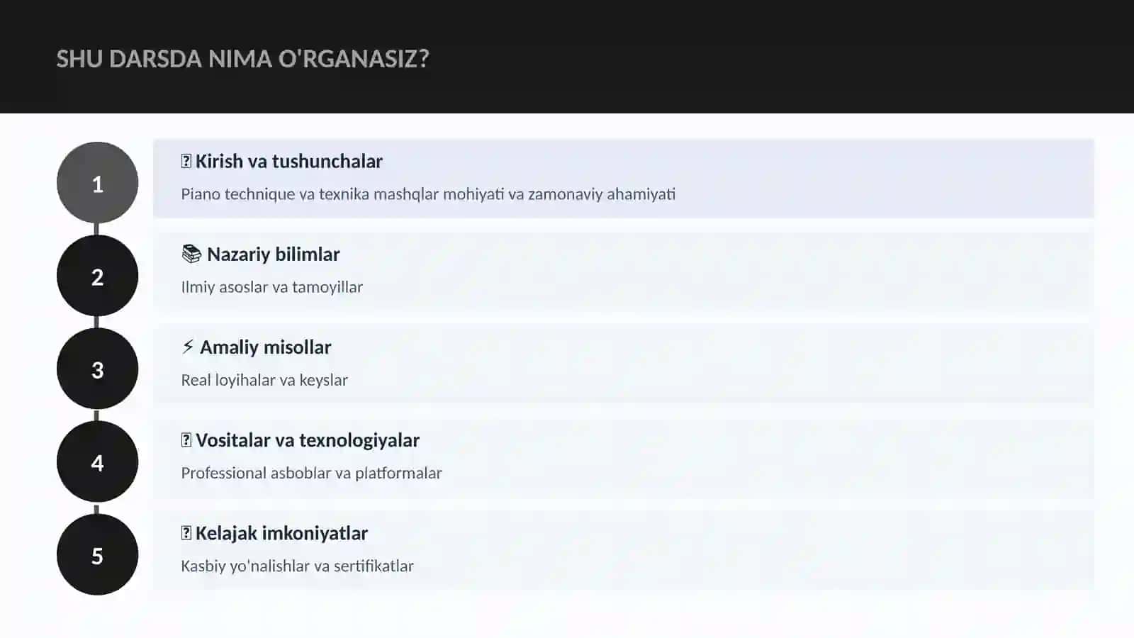 Piano technique va texnika mashqlar 4