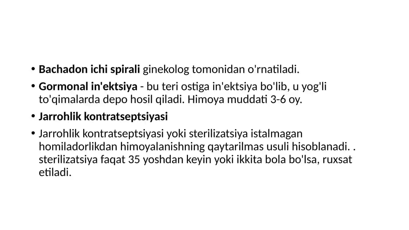 Kontratseptsiya usullarini qo‘llash 4