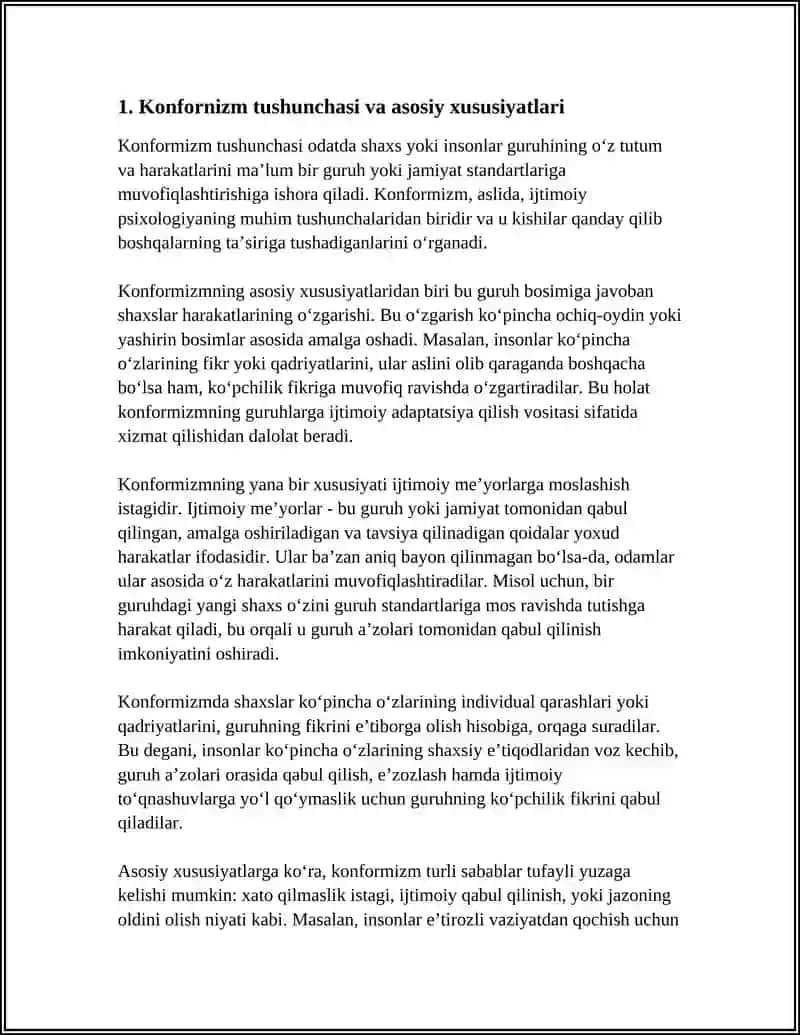 KONFORNIZM GURUH TASIRI OSTIDA HATTI HARAKAT 4