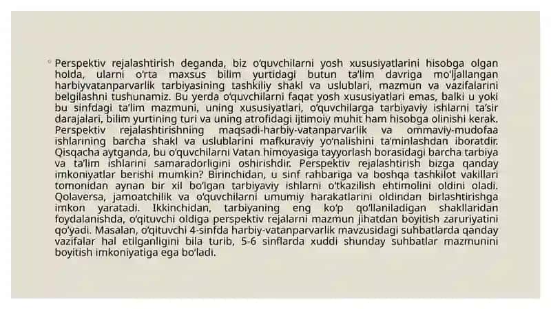 Harbiy-vatanparvarlik va ommaviy mudofa ishlari rejalarini amalga oshirishdagi rejalari 4