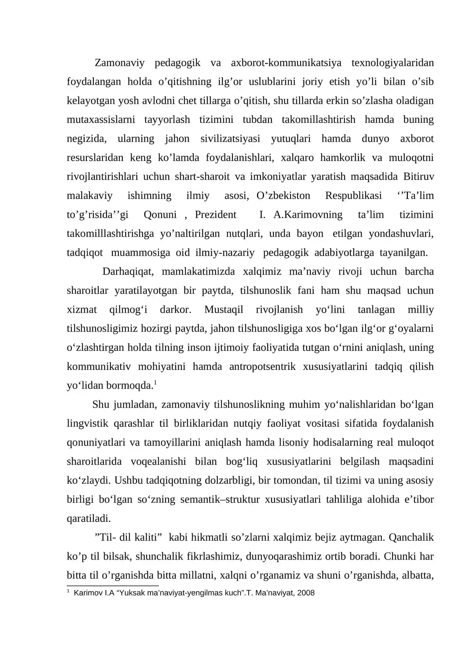 Ingliz va o’zbek tillarida gap bo’laklarining tartibini o’rganish 4