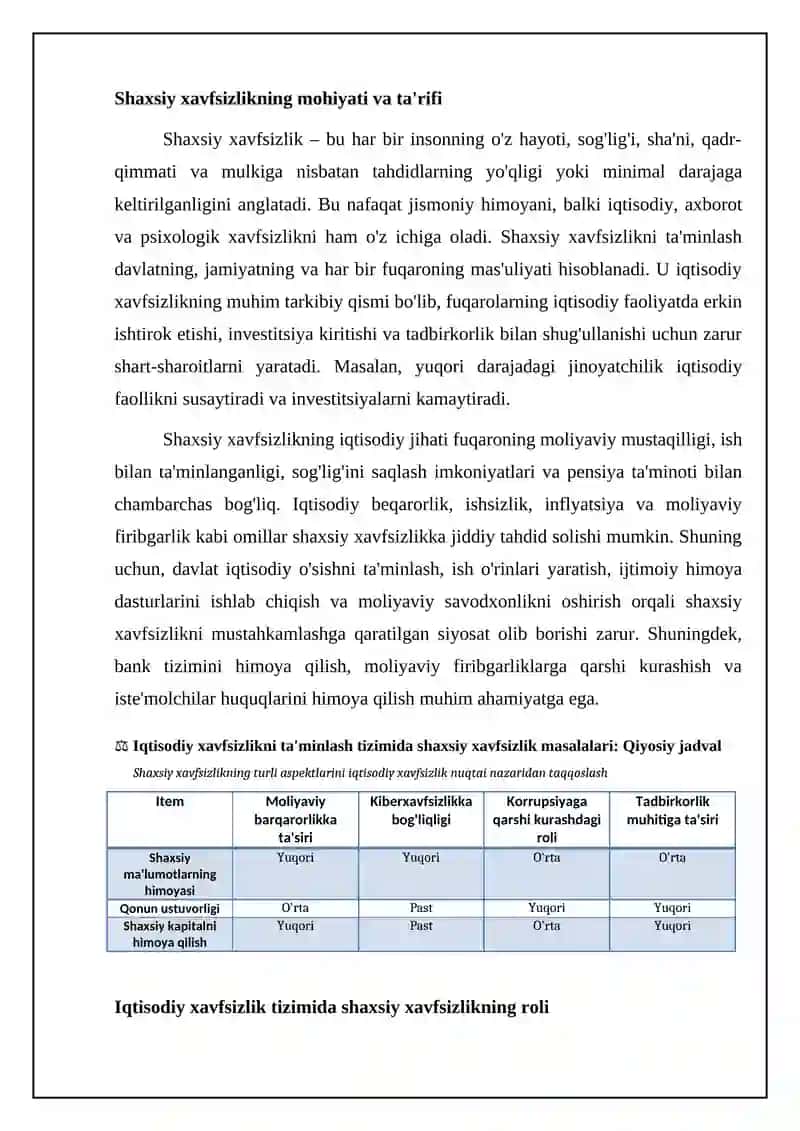 Iqtisodiy xavfsizlikni ta'minlash tizimida shaxs xavfsizligi masalalari 4