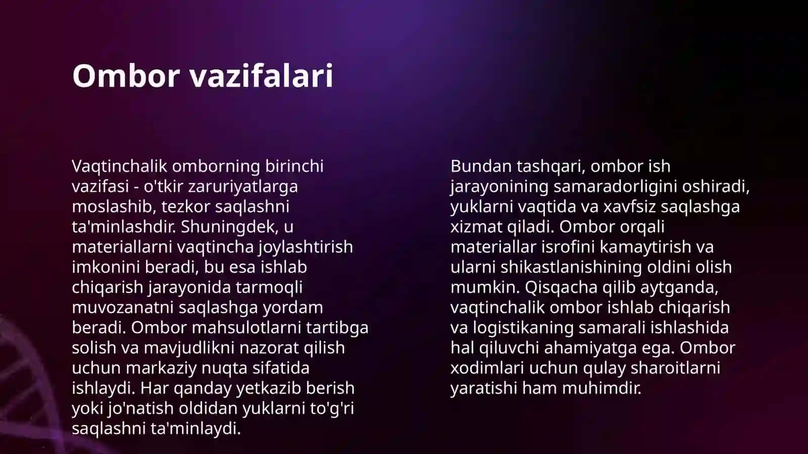 VAQTINCHALIK OMBORLAR, XANDAK VA UYUMLAR MAYDONINI HISOBLASH 4