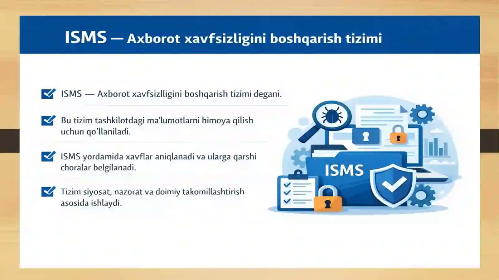 BS 7799-2:2005 – Britaniya standarti BS 7799 Axborot xavfsizligini boshqarish tizimining spetsifikatsiyasi mohiyati 4
