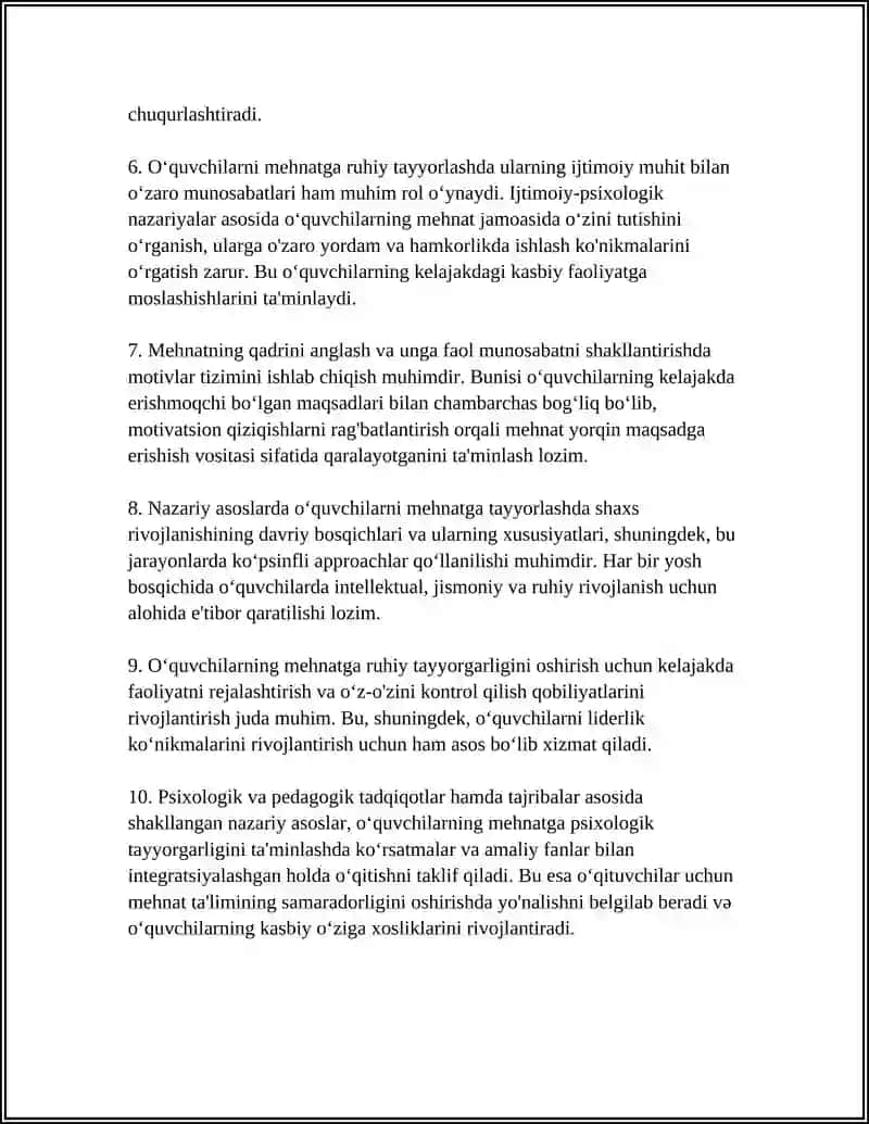 OʻQUVCHILARNI MEHNATGA RUHIY TAYYORLASH 4