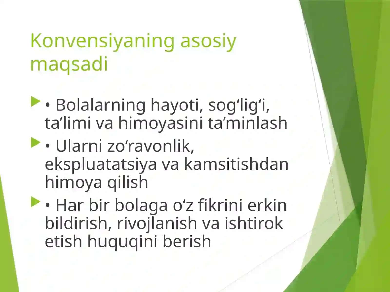 Butun dunyo bolalar huquqlari konvensiyasi 4