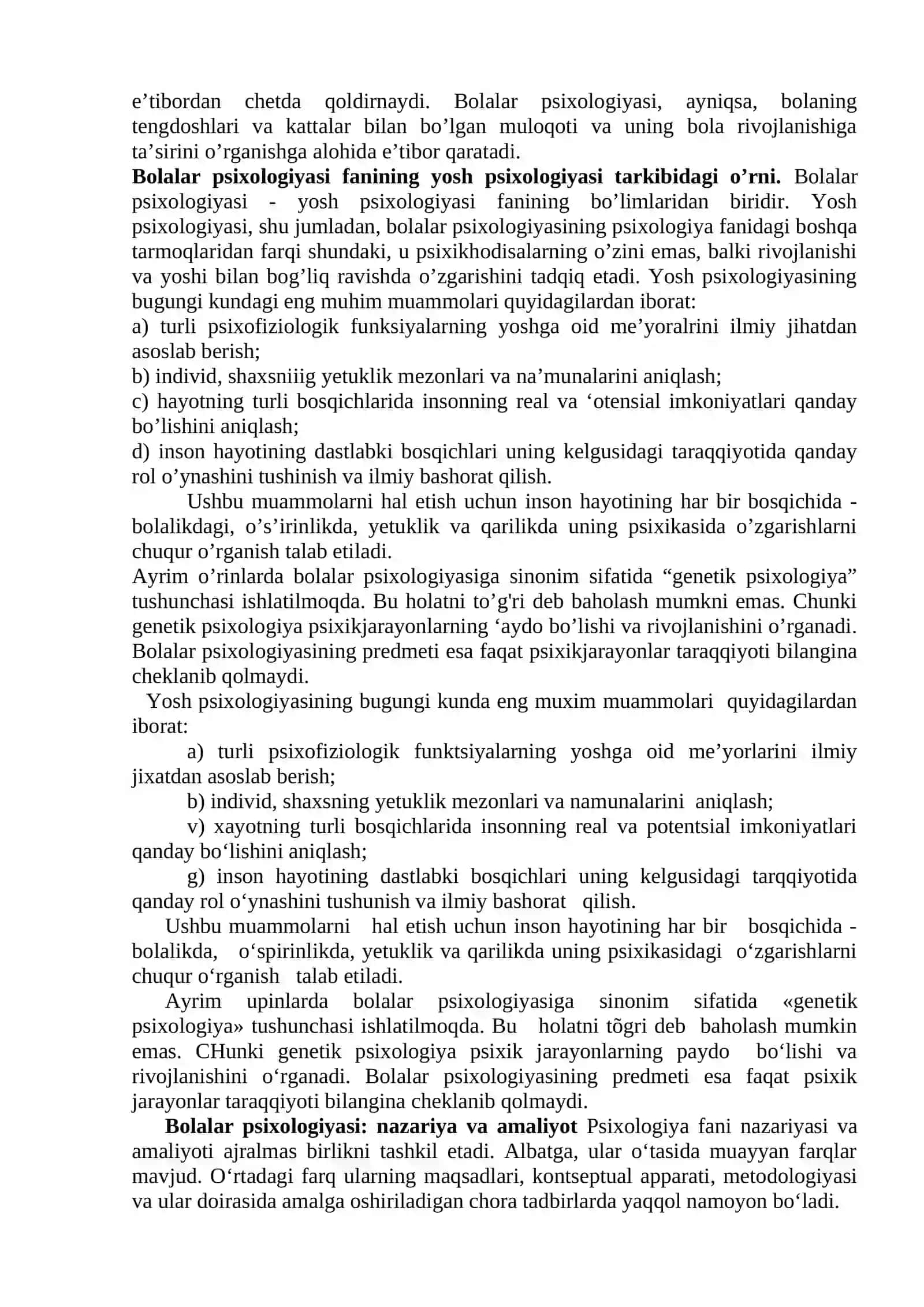 BOLALAR PSIXOLOGIYASI O‘QUV FANI SIFATIDA 4