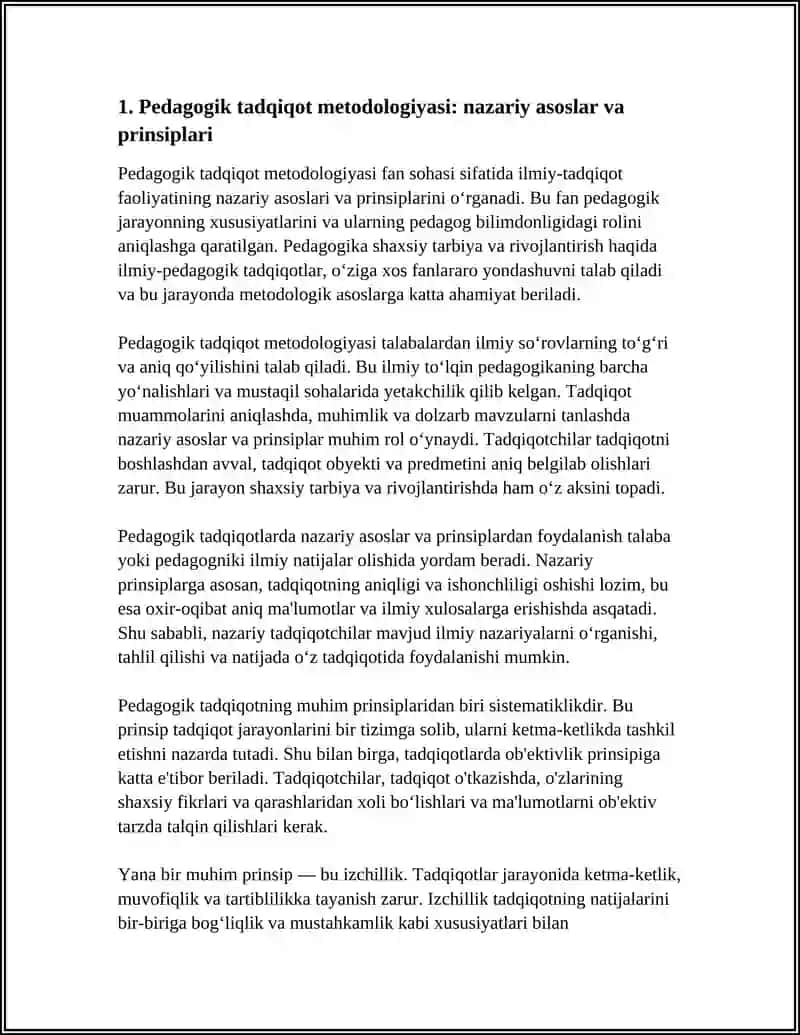 PEDAGOGIK A SHAXSIY TARBIYA VA RIVOJLANTIRISH TO'G'RISIDA GI FAN ILMIY PEDAGOGIK TADIQOT LAR METODGIYASI VA METRODAGI YAXLIT PEDAGOGIK JARAYON 4