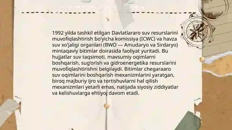Markaziy Osiyo respublikalarida suvdan foydalanishni siyosiy asoslari 4