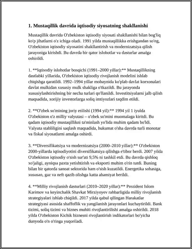 ISLOM KARIMOVNING IQTISODIY ISLOHATLARI 1991-2016 4