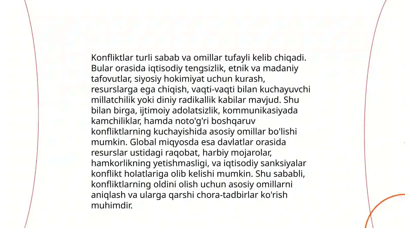 Konfliktlarni yuzaga kelishi va ularni xal qilish 4