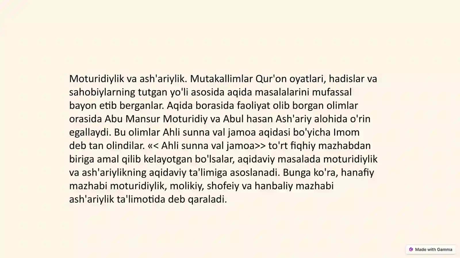 Moturidiylik va Ash'ariylik: Islom Aqidasida Ikki Yo'nalish 4