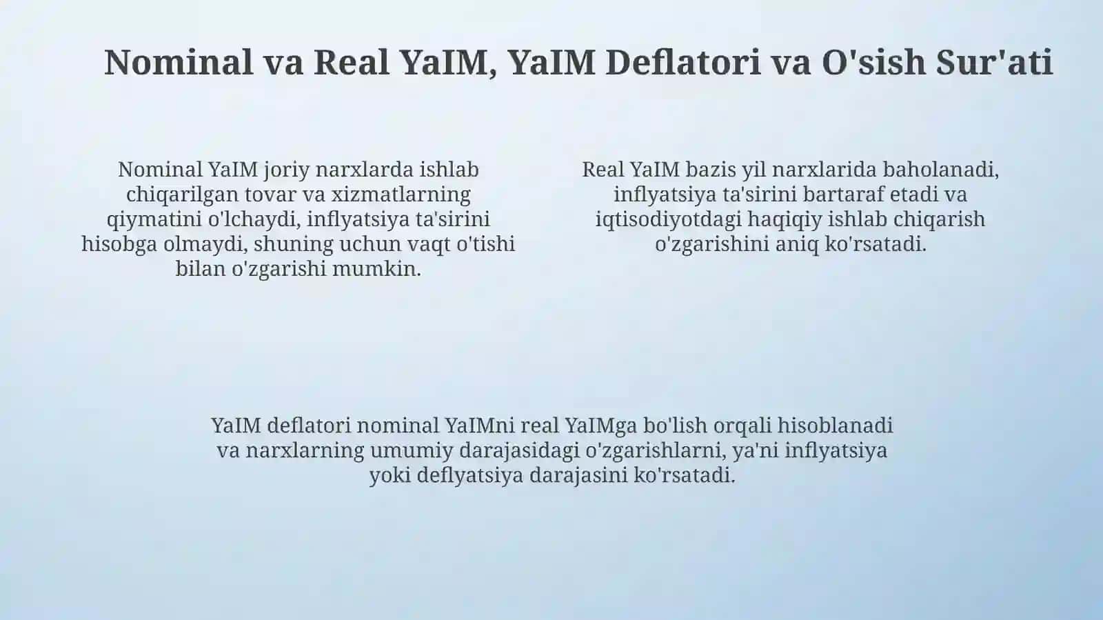 Yalpi ichki mahsulot va uning harakat shakllari 4