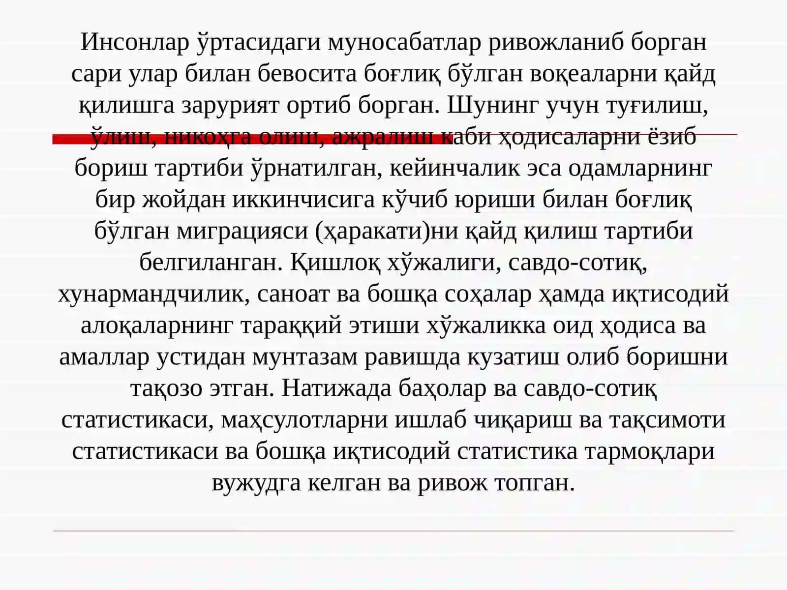 Статистика фанининг предмети ва усули ҳамда статистикани ташкил этиш 4