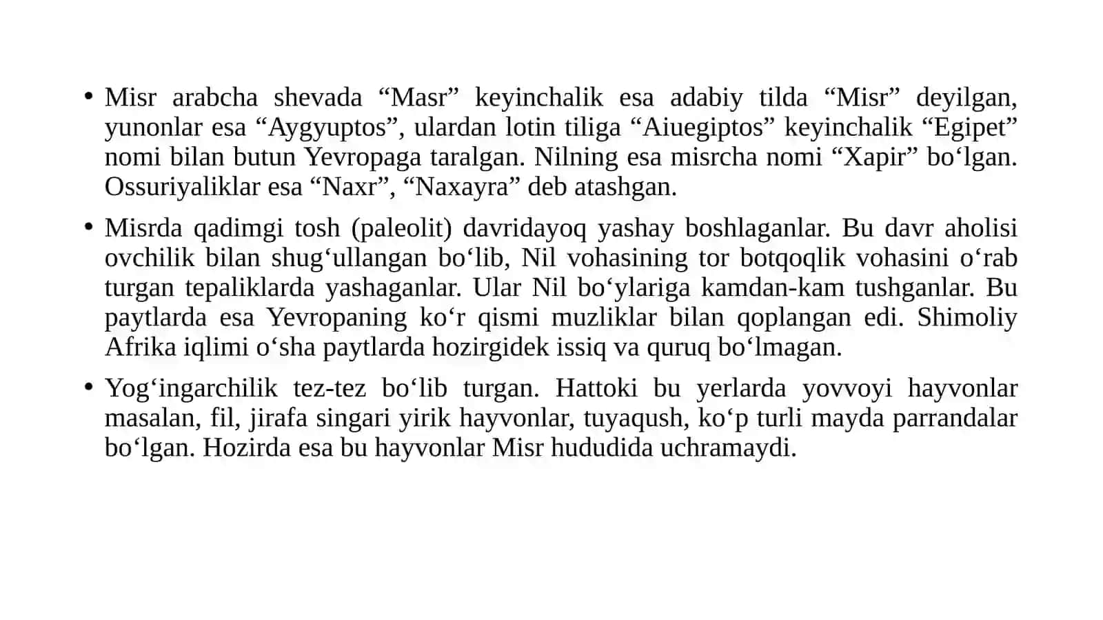 Qadimgi Misr (Ilk va Qadimgi podsholik) 4