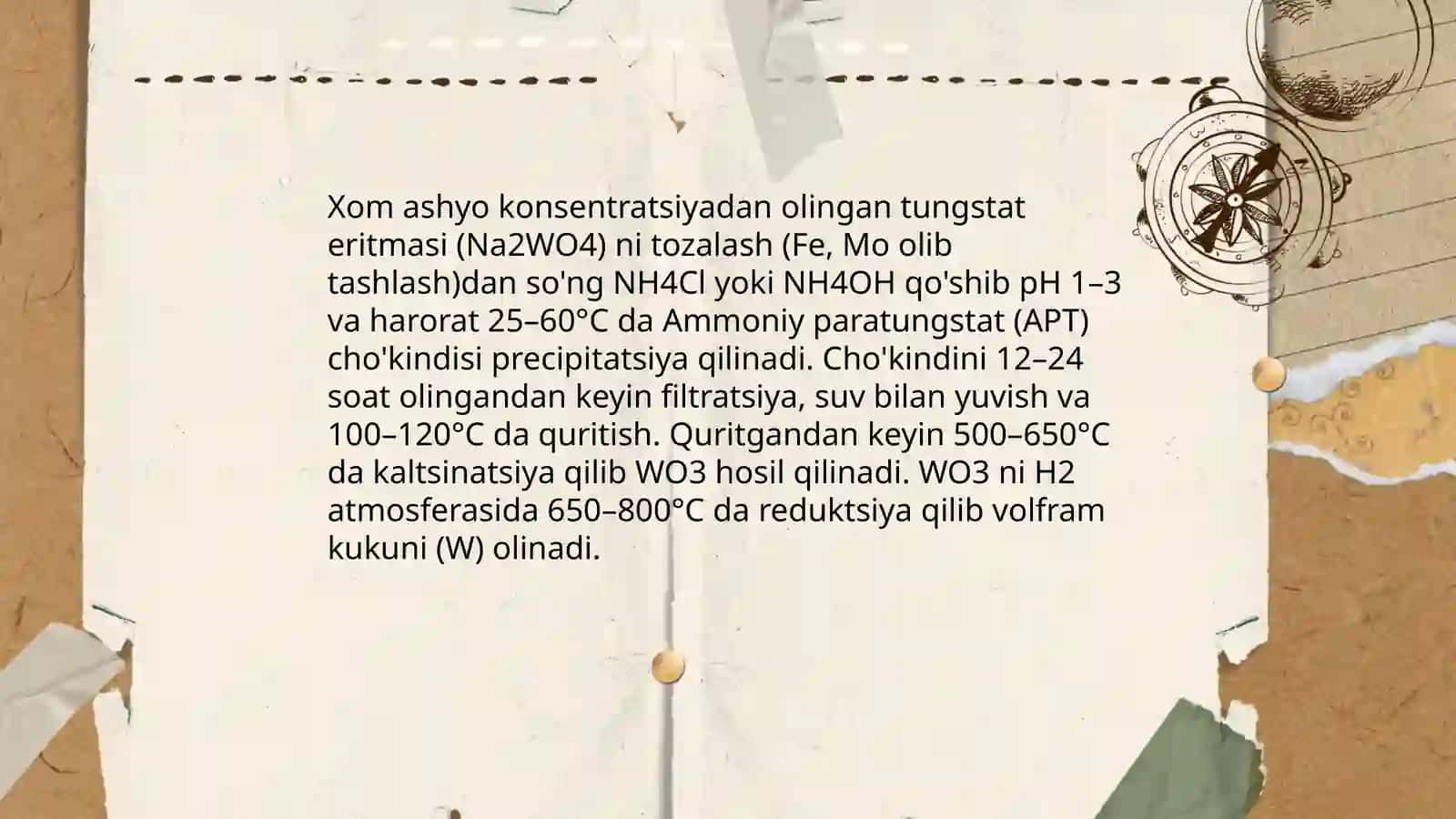 Kukun xolidagi volfram va molinden ishlab chiqarish 4