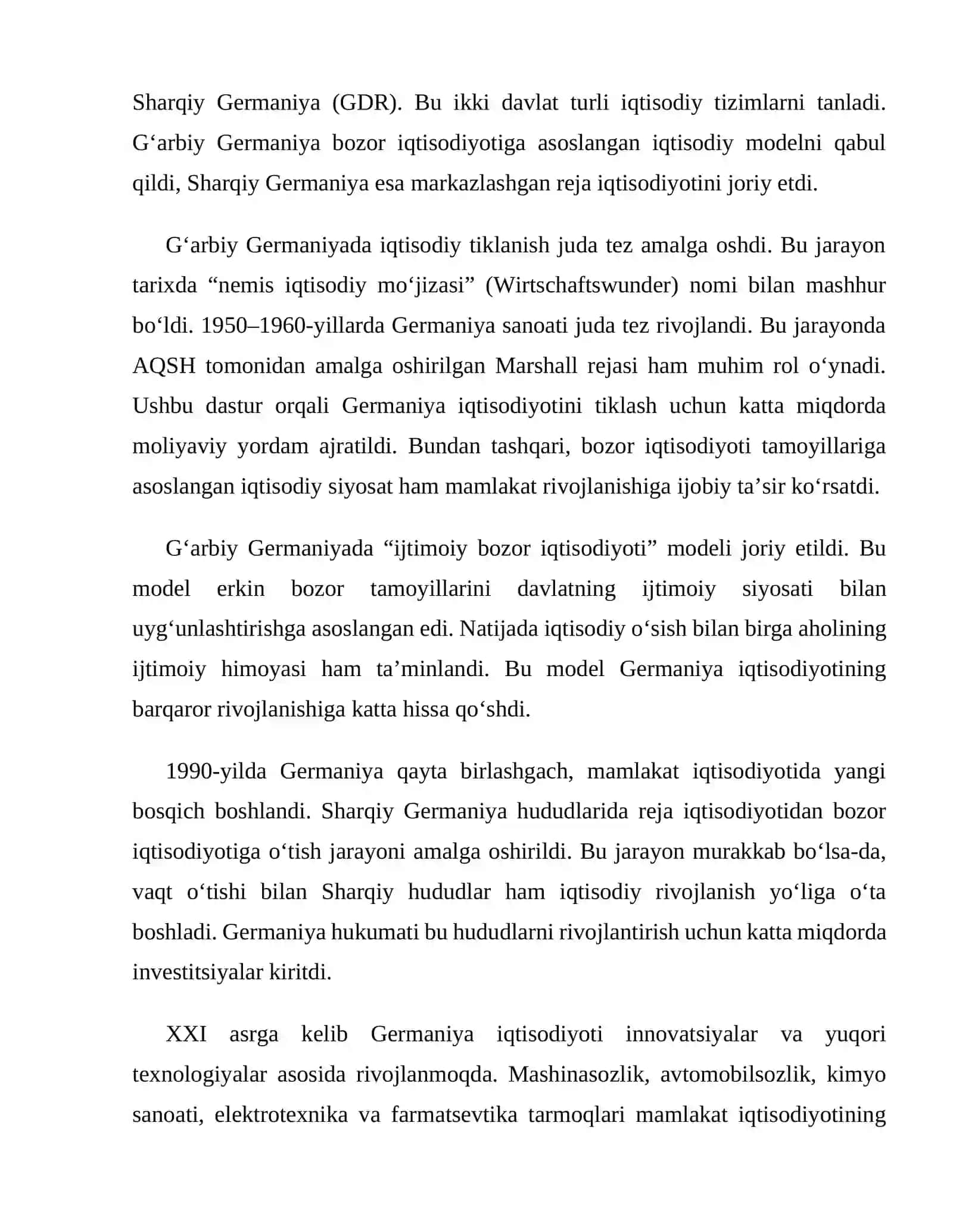 Germaniya iqtisodiyoti rivojlanishining xususiyatlari va unda soliq tizmining roli 4
