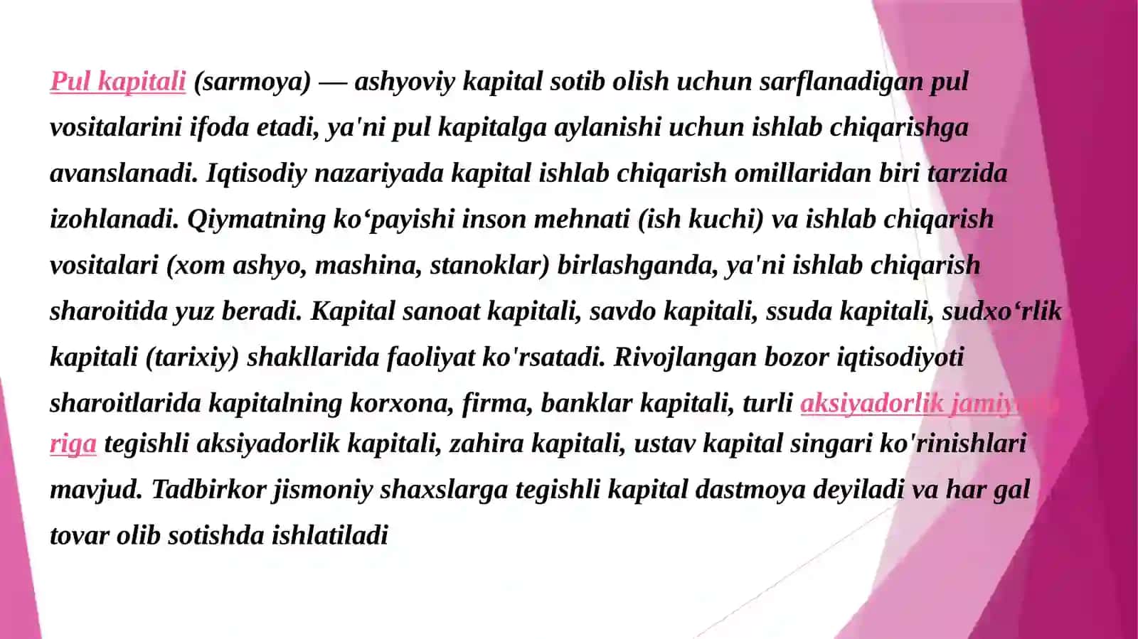 Kapitalning xalqaro harakati va shakllari 4
