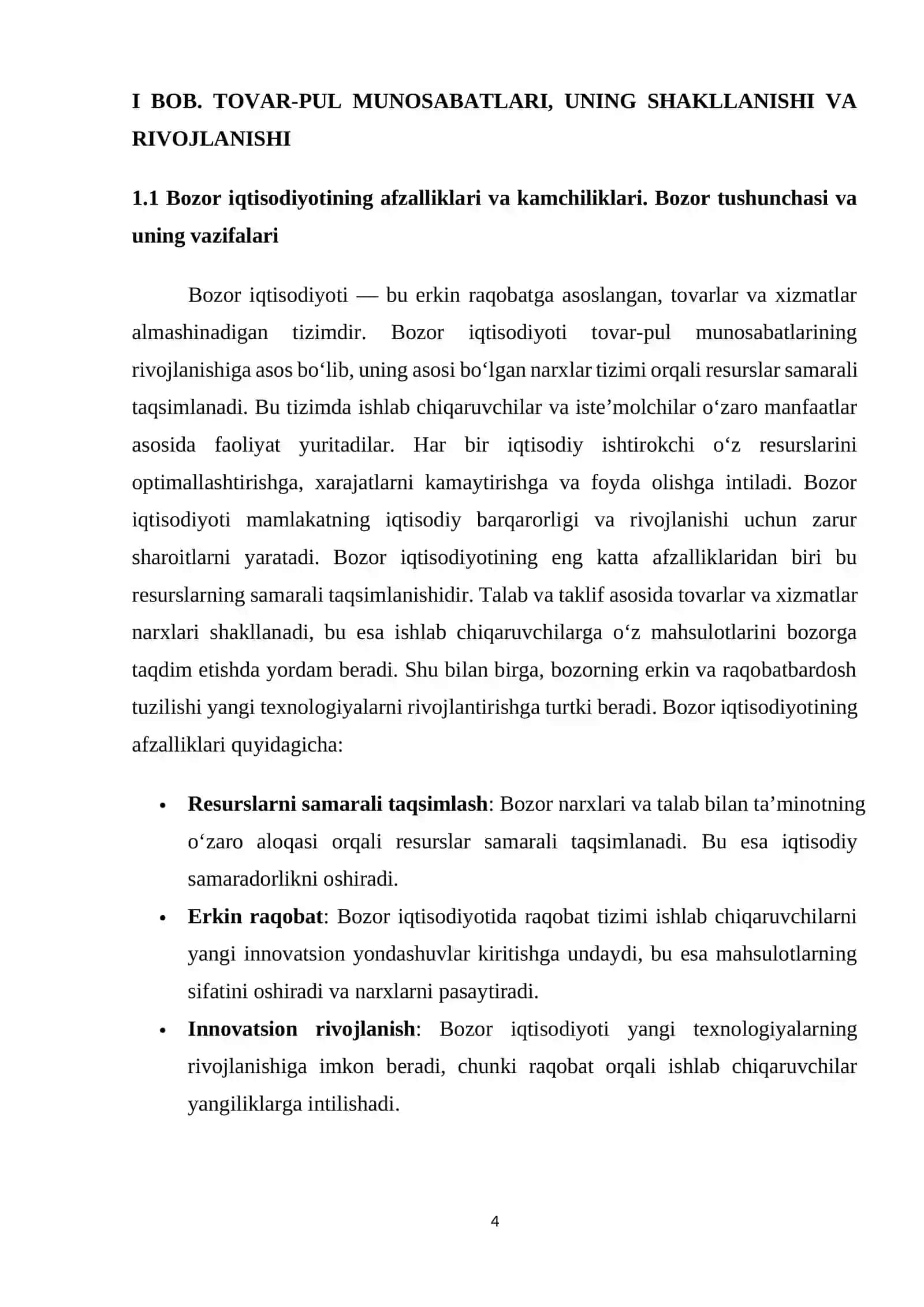 Tovar pul munosabatlari rivojlanishi 4