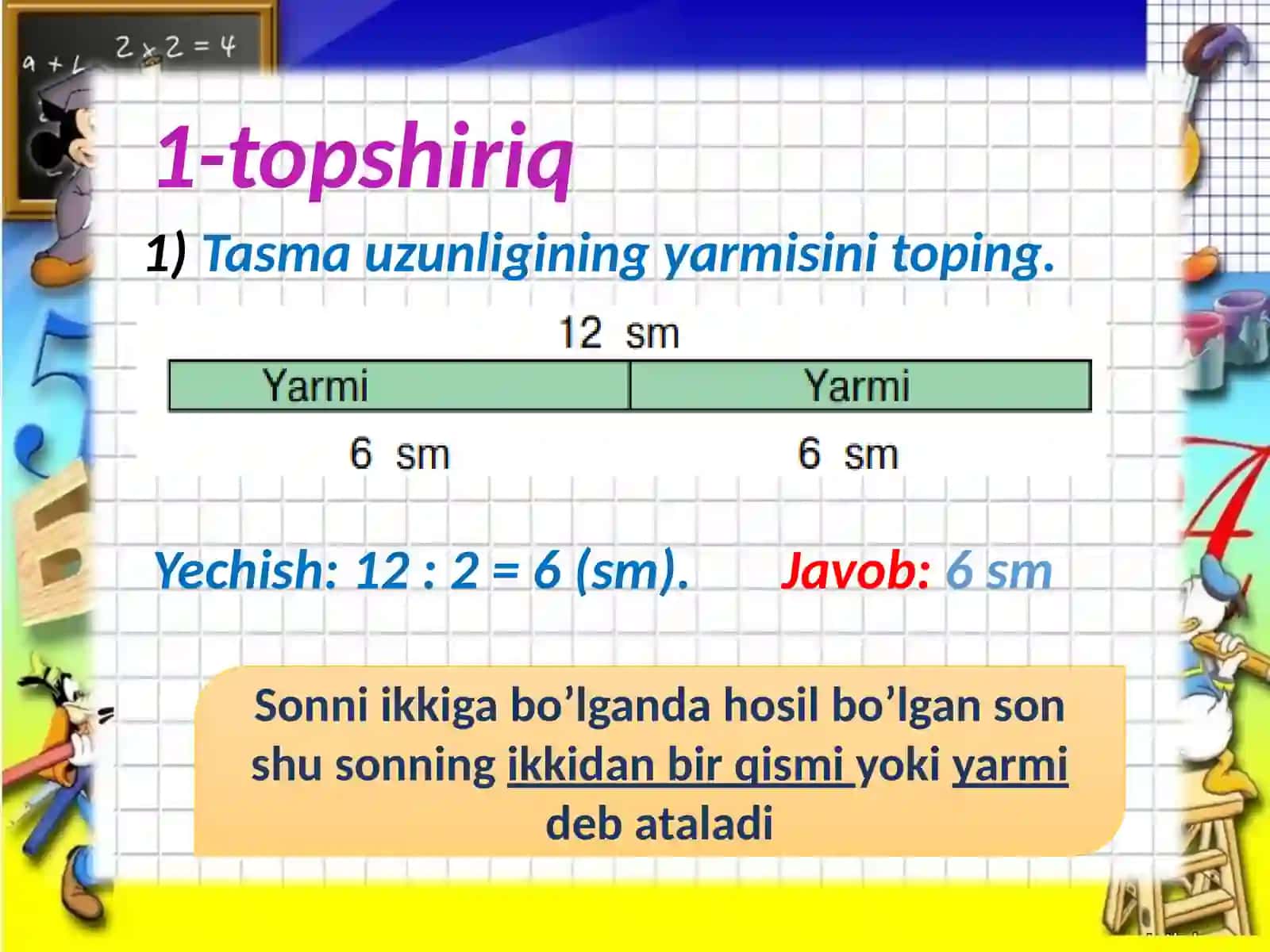 Matematika fanidan dars taqdimoti 4