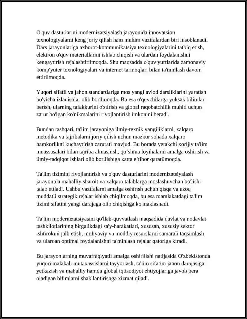 O'zbekistonda Ta'lim Tizimini Modernizatsiyalash Jarayonlari 4