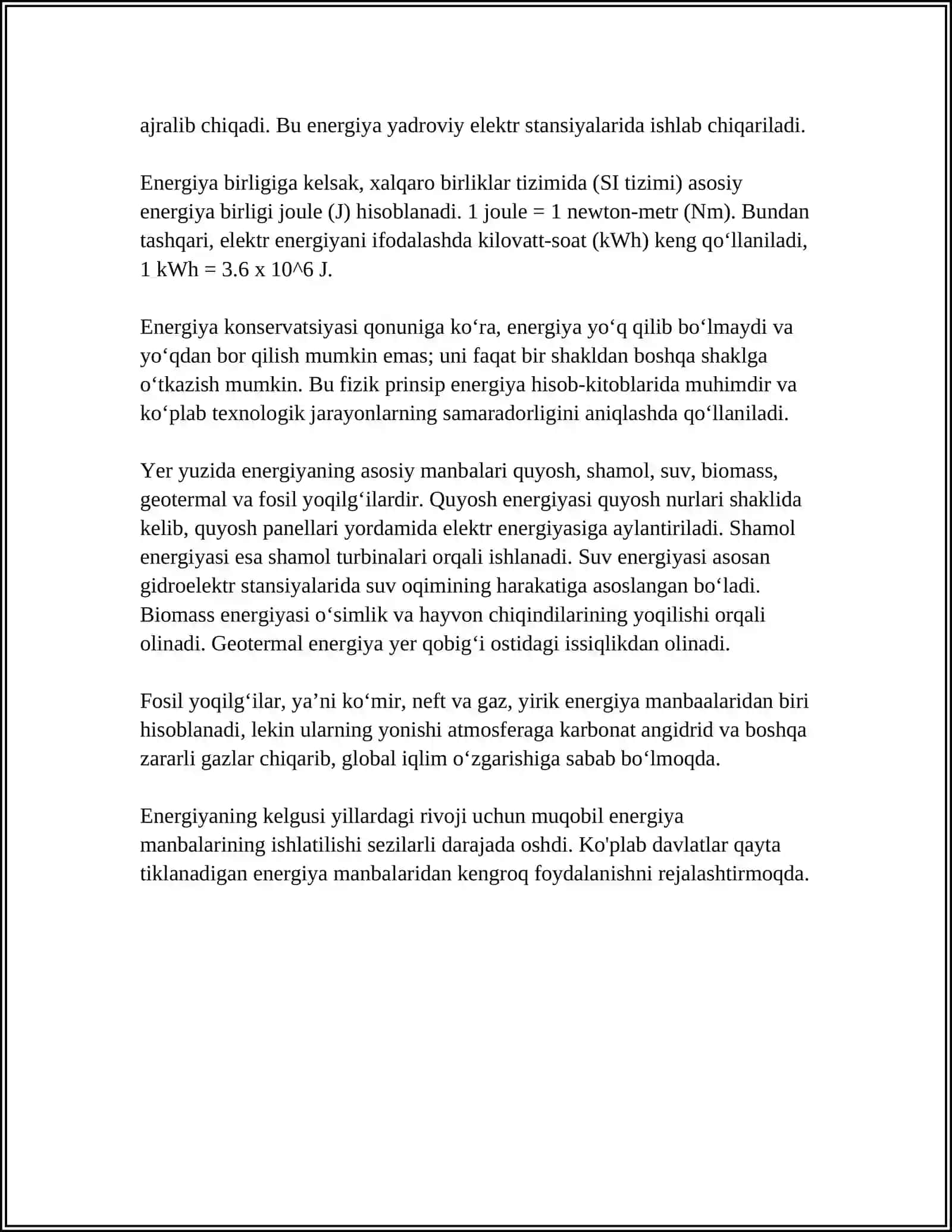 Energiyaning Asoslari 4