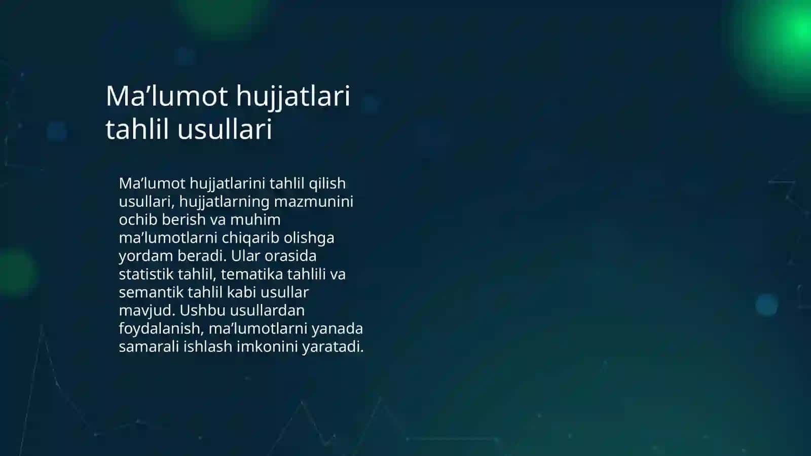 Maʼlumot axborot hujjatlari bilan ishlash usullari 4