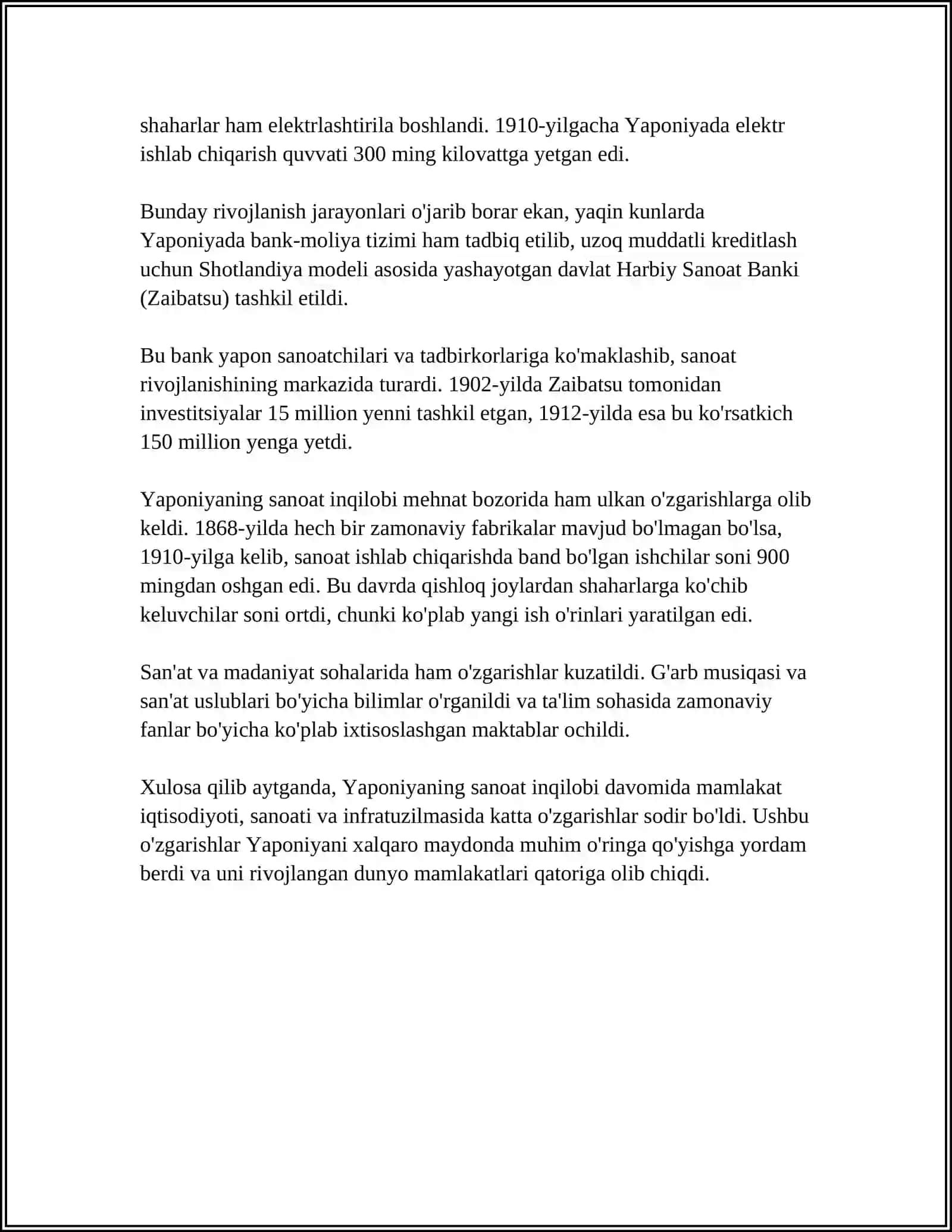 YAPONIYA IQTISODIY RIVOJLANISH TAJRIBASI 4
