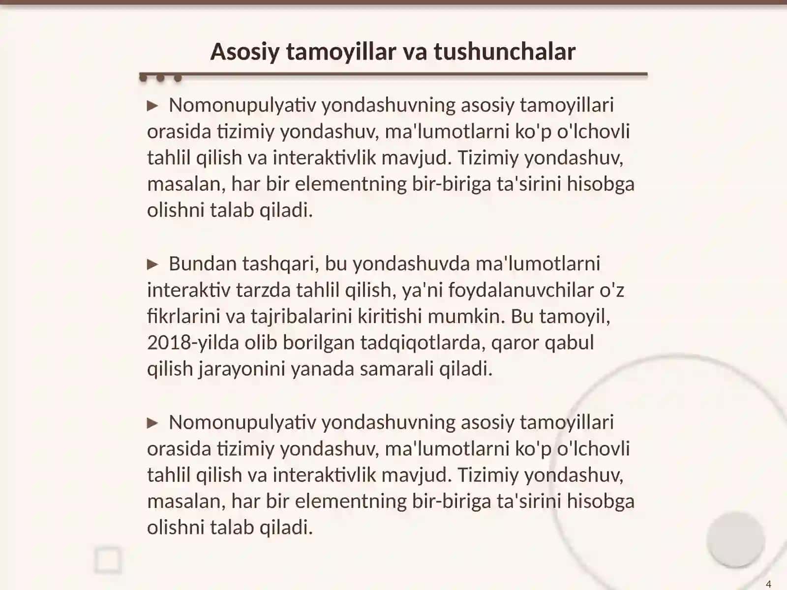 Nomonupulyativ yondashuv 4