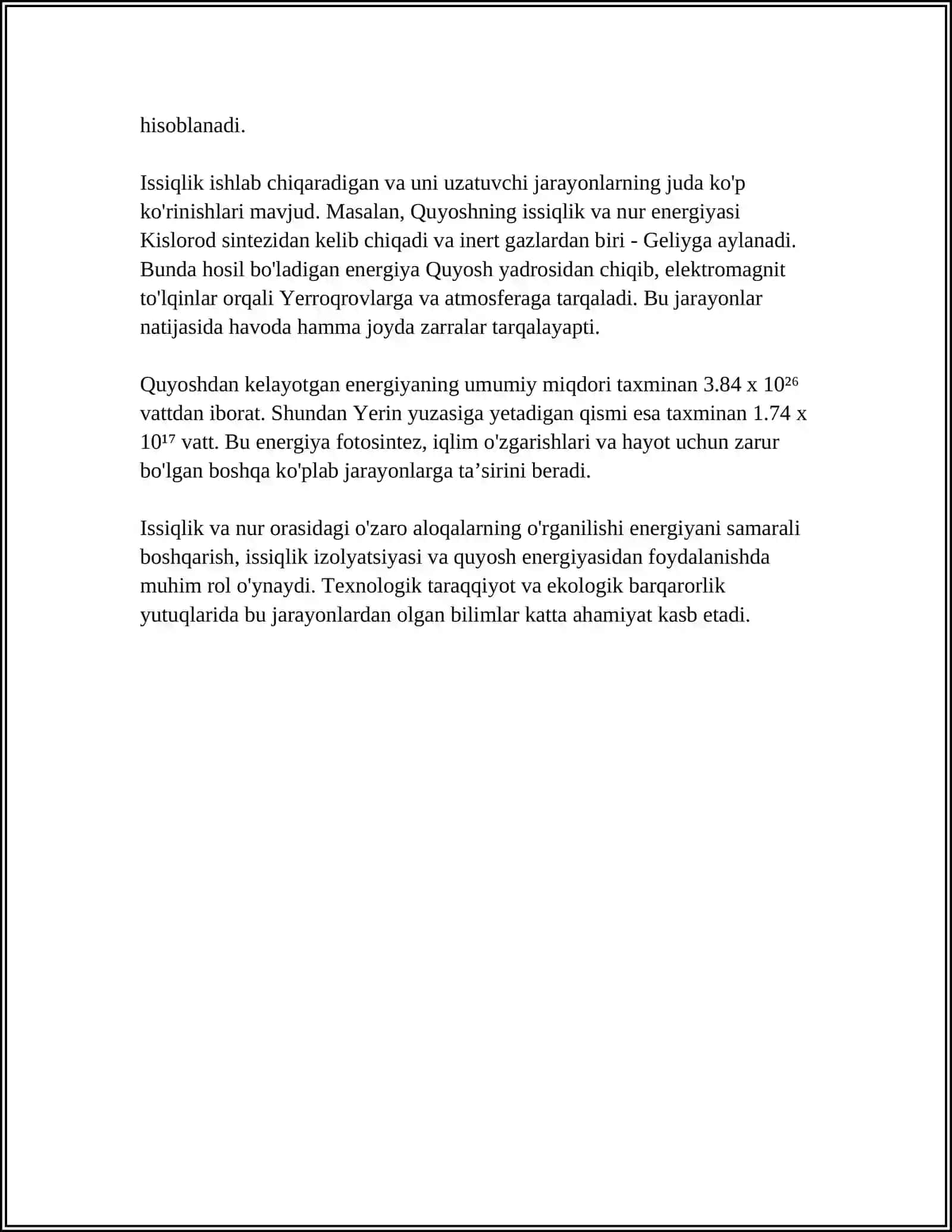 ISSIQLIK NURLANISHI QONUNLARI 4