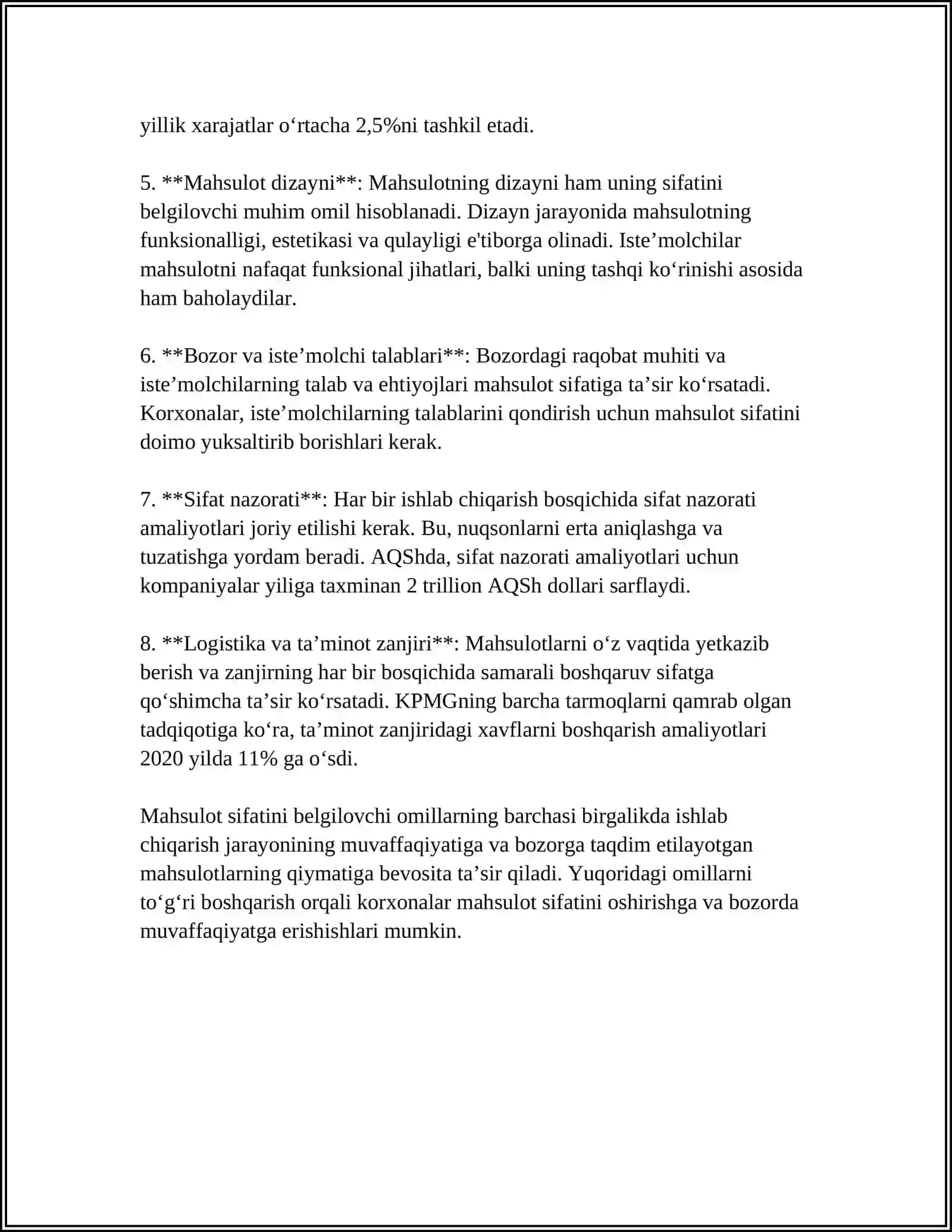 KORXONADA MAHSULOT SIFATINI SHAKLLANTIRISH OMILLARI 4