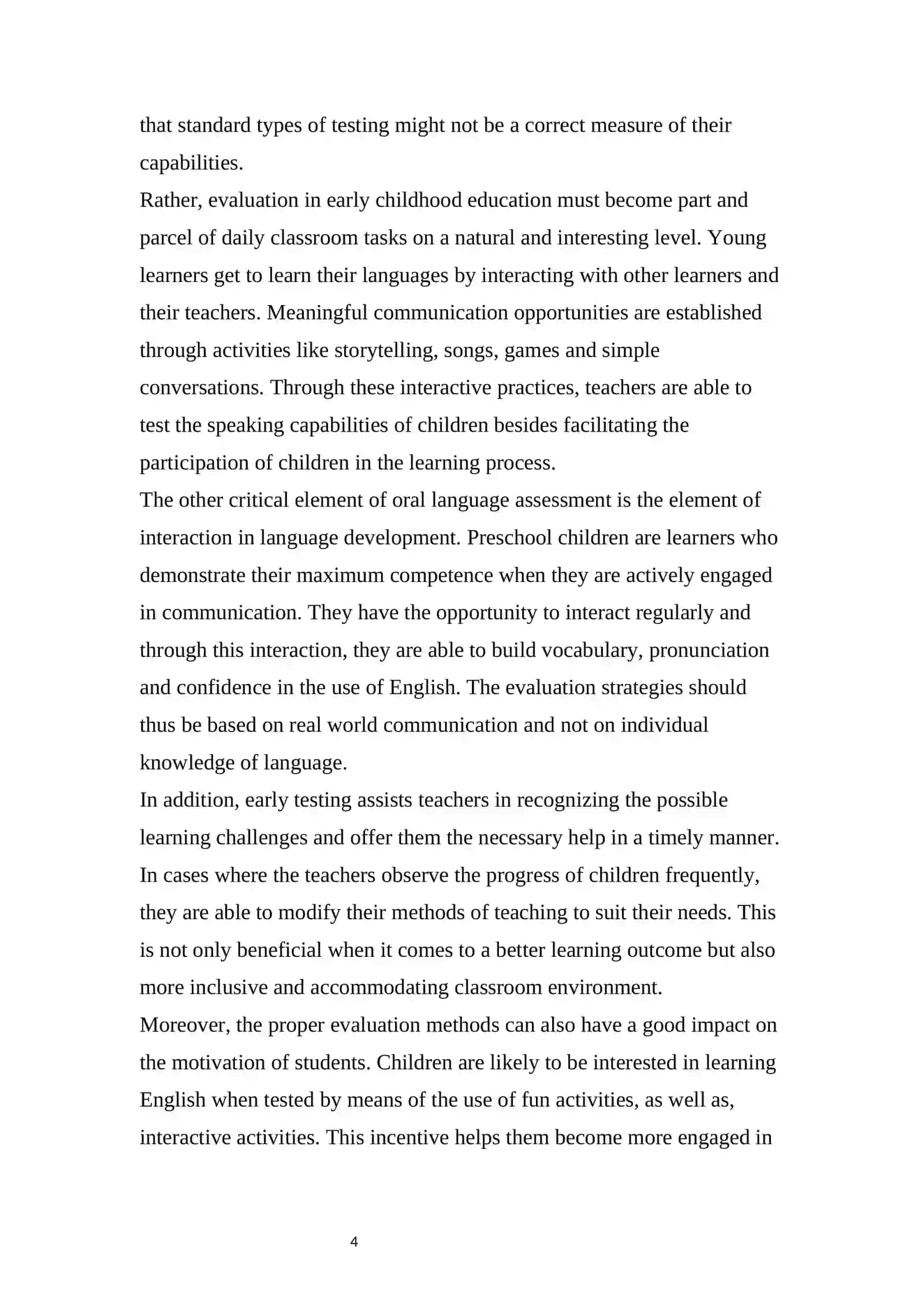 Assessing Oral Language Skills in Preschool Learners 4