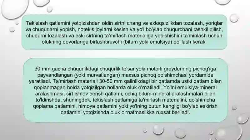 G’ildirak izini yuzaga kelish sabablarini bartaraf qilmasdan yoki qisman bartaraf qilib yo’qotish 4