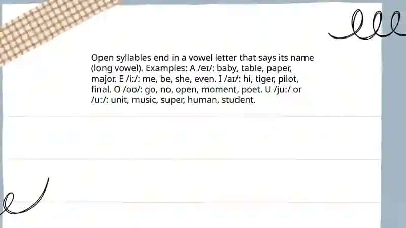 Reading rules of English vowel 4