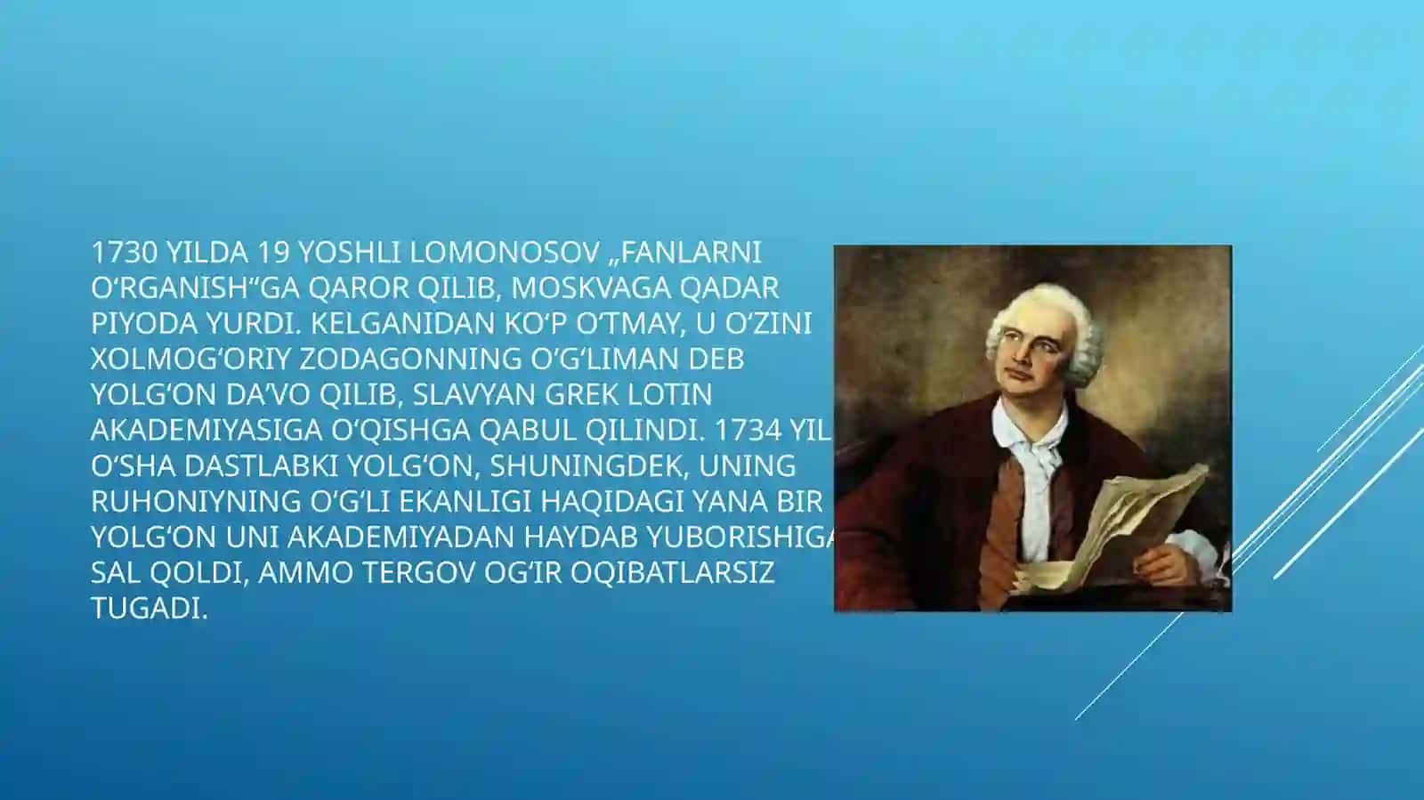 M.V.Lomonosovning hayoti va ilmiy faoliyati.A.L. Lavuazyening antiflogistik nazariyasi 4