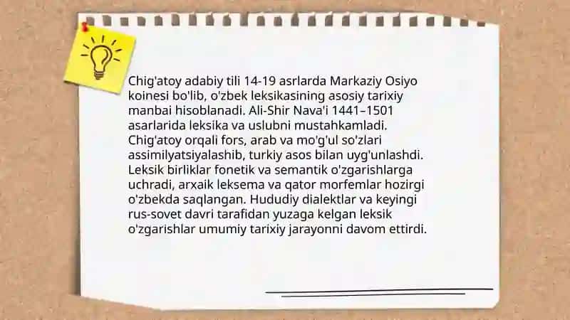 O'zbek tili leksikasining tarixiy taraqiyoti 4