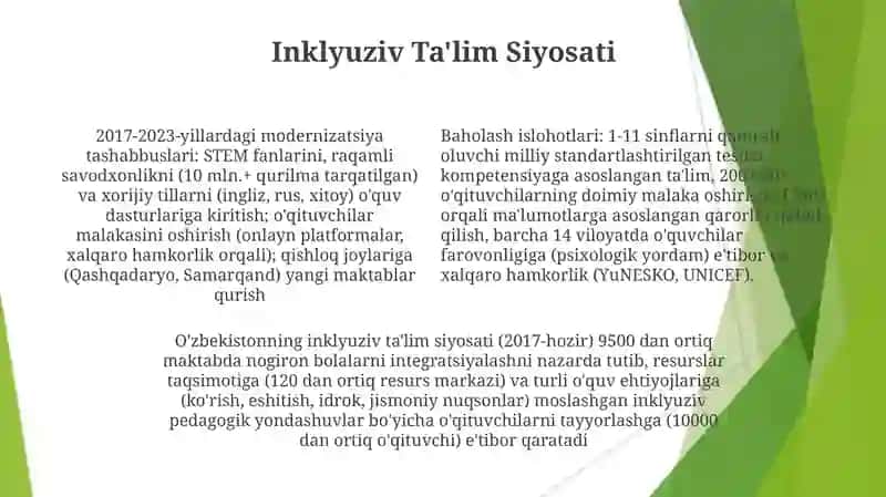 Oʻzbekiston ta'lim tizimida jins tengsizligi 4