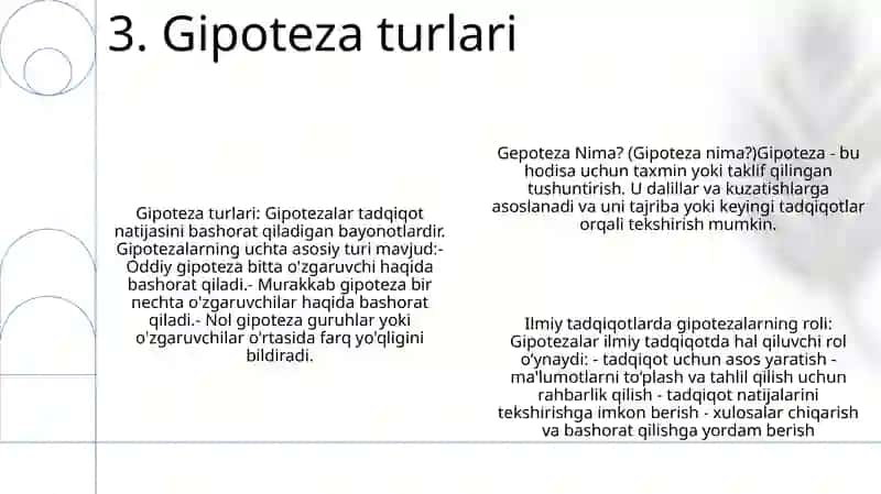 Gepoteza Nima? Uning Ilmiy Tadqiqotlardagi O'Rni 4