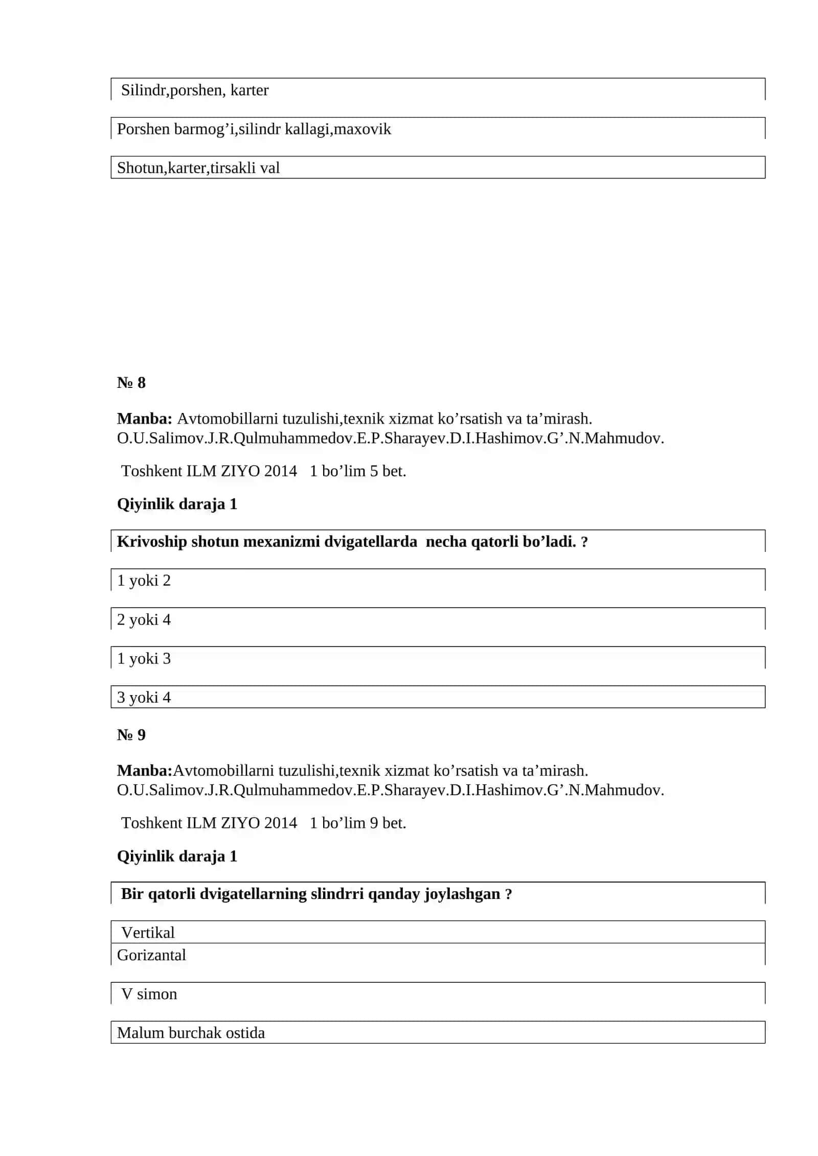 Avtomobillarni ta’mirlash chilangari 4
