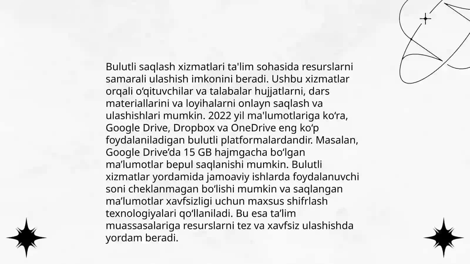 Bulutli texnologiyalarning ta'limiy imkoniyatlari bilan tanishish 4