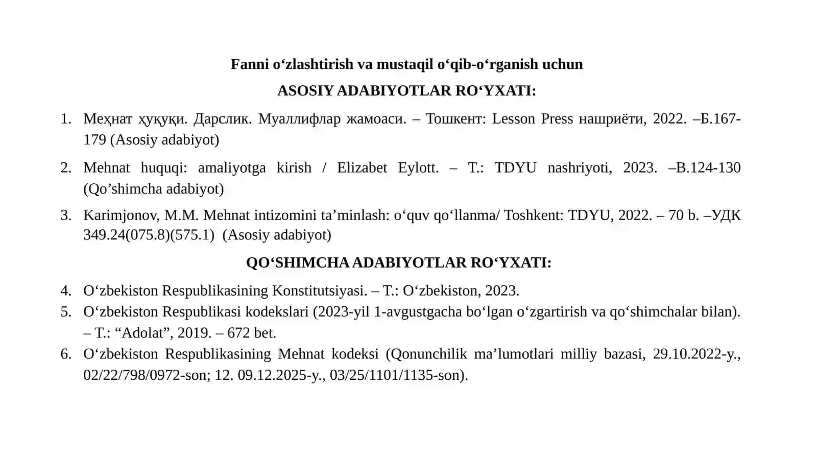 Mehnat huquqi moduliga kirish va uning prinsiplari.  Mehnat sohasidagi ijtimoiy sheriklik.  Ishga joylashtirish va mehnat shartnomasini tuzish 4