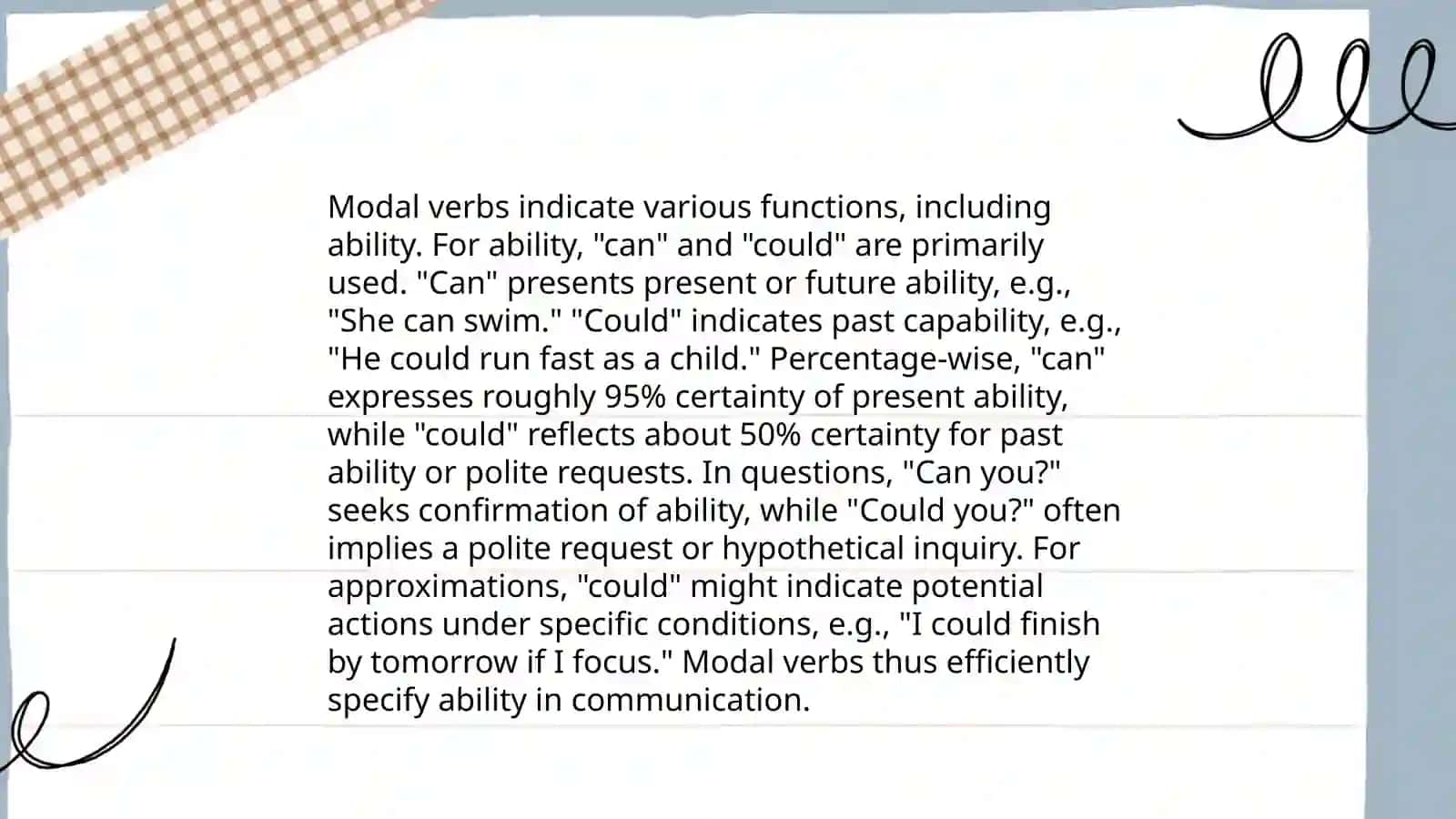 Modal verbs 4