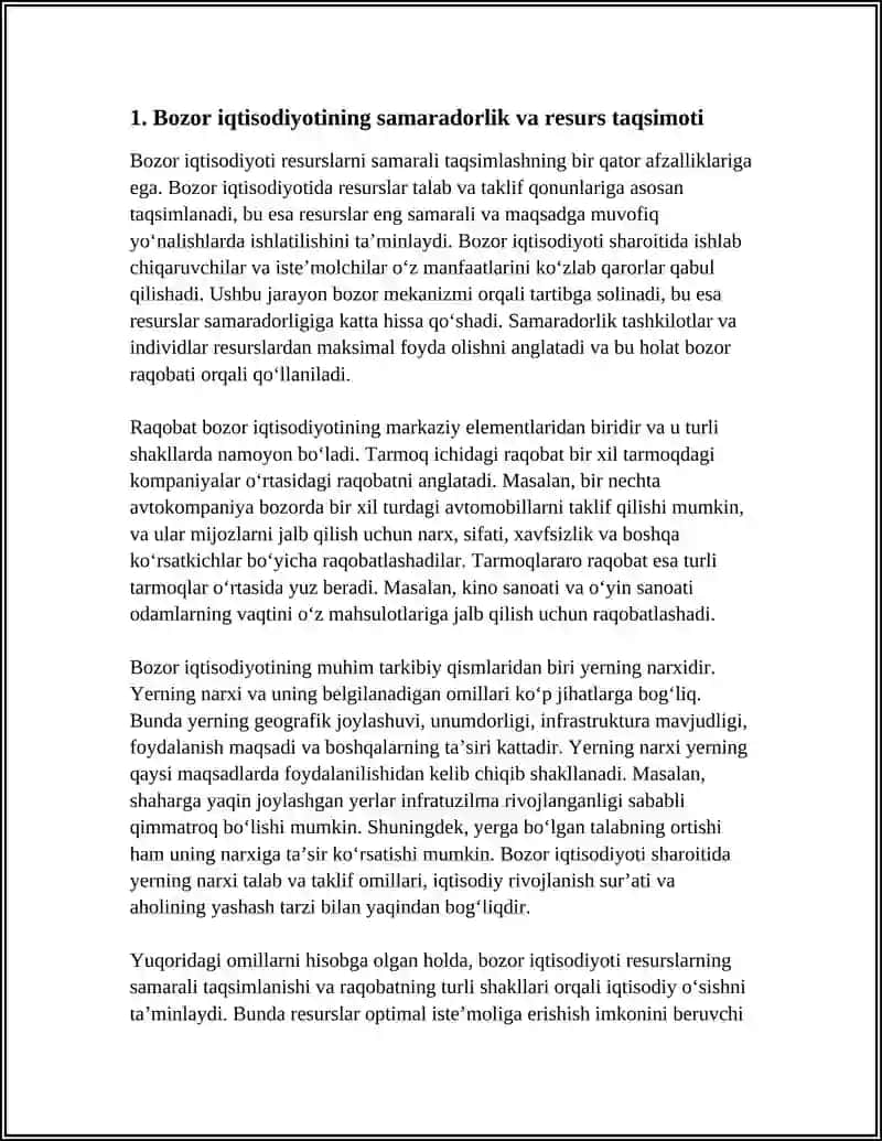 BOZOR IQTISODIYOTINING AFZALLIKLARI 4