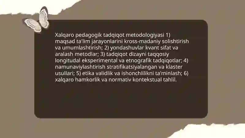 Xalqaro pedagogikasi -ilmiy pedagogikaning asosi 4
